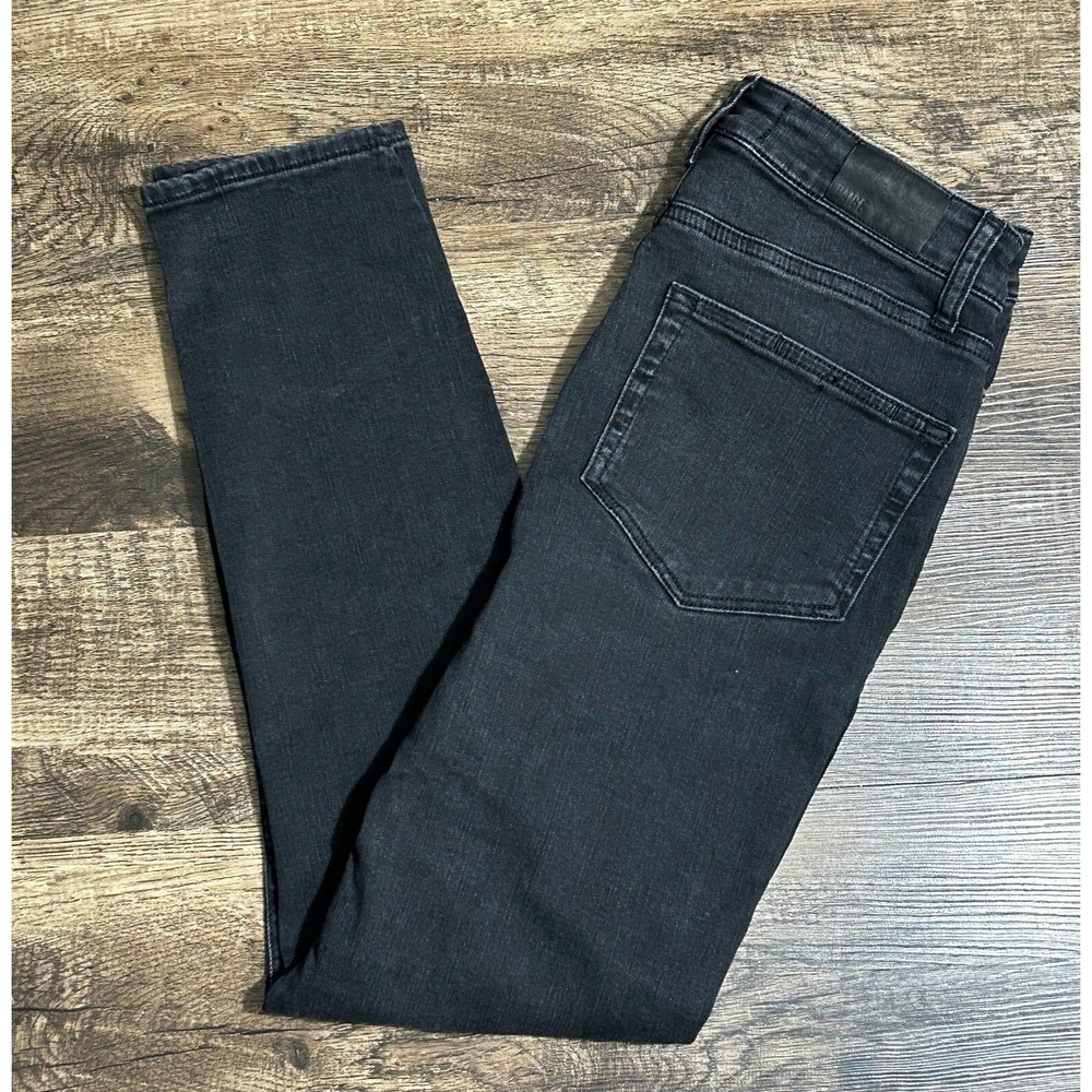 Paige Jeans Womens 28 Black Denim Hoxton‎ Ankle Five Pocket Dark Wash DNM-F60